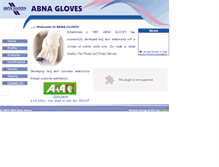 Tablet Screenshot of abnagloves.com